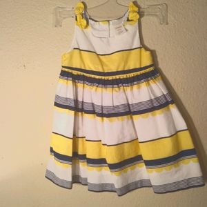 Beautiful yellow,  navy and white dress